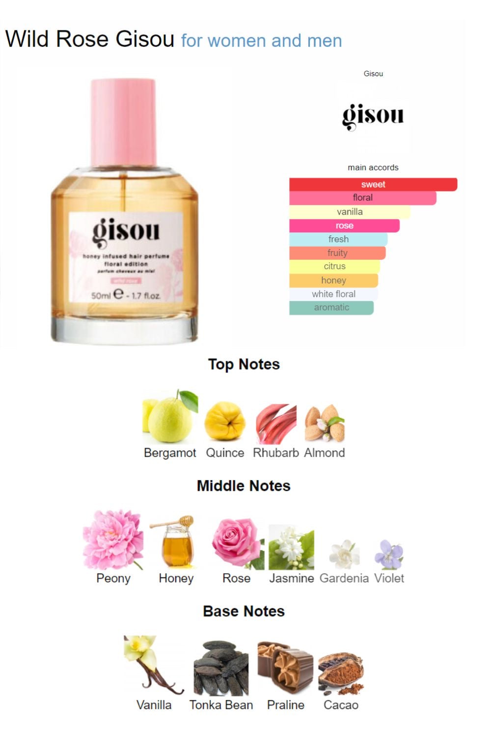Gisou Honey Infused Hair Perfume Wild Rose