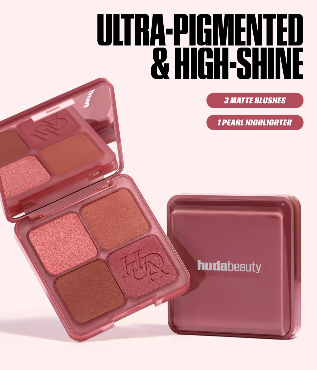 HUDA BEAUTYBLUSH FILTER BLURRING BLUSHLIGHTERS PALETTE STRAWBERRY LATTE