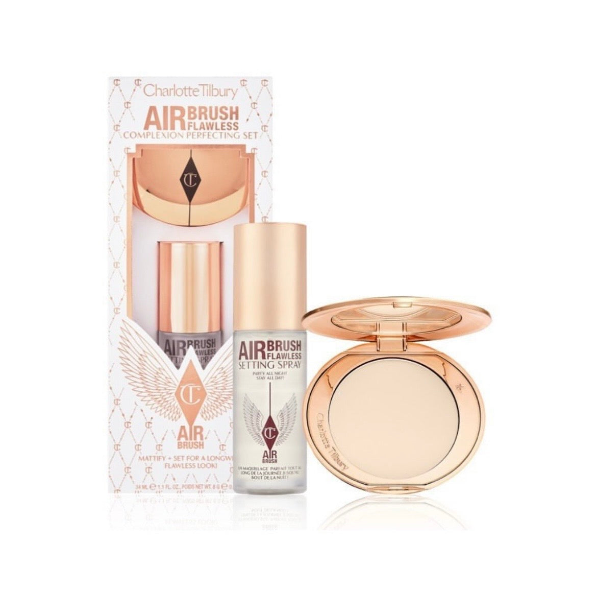 CHARLOTTE TILBURY AIRBRUSH  FLAWLESS COMPLEXION PERFECTING SET