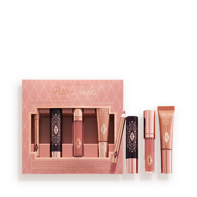 CHARLOTTE TILBURY PILLOW TALK ICONIC LIP AND CHEEK KIT PILLOW TALK MEDIUM