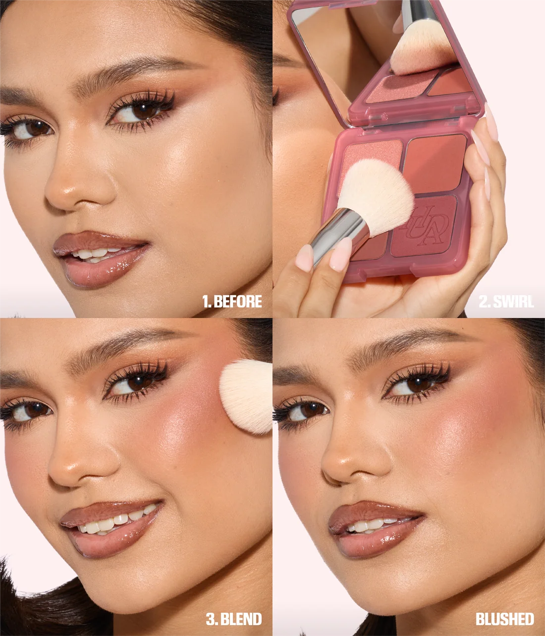 HUDA BEAUTYBLUSH FILTER BLURRING BLUSHLIGHTERS PALETTE STRAWBERRY LATTE