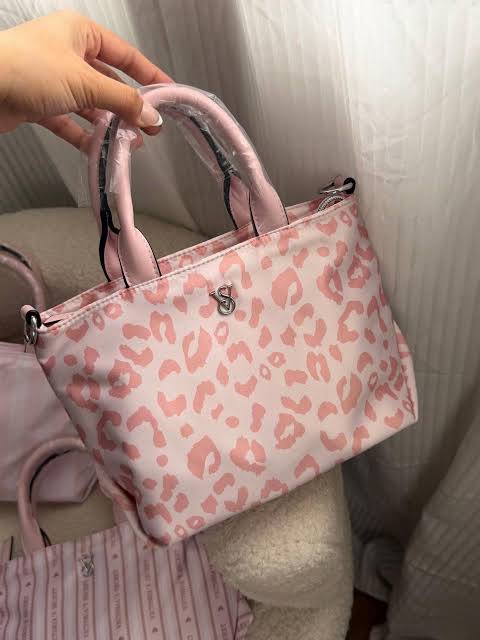Victoria's Secret Le Sac Tote Bandoulière Léopard Rose