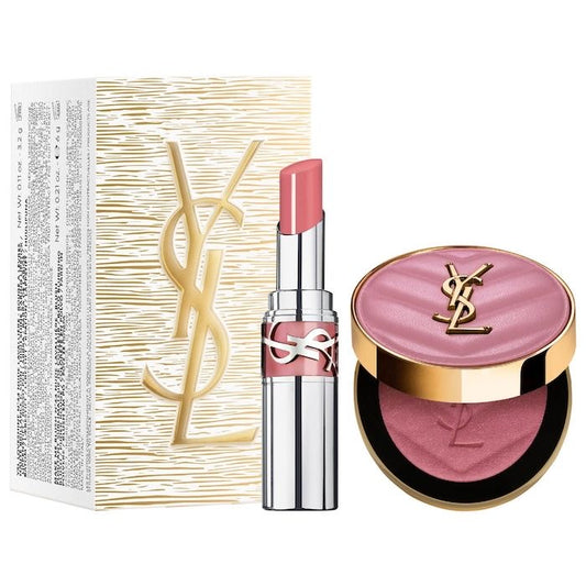YVES SAINT LAURENT kit duo blush poudre +lip balm teinté 44 nude lavalliére full