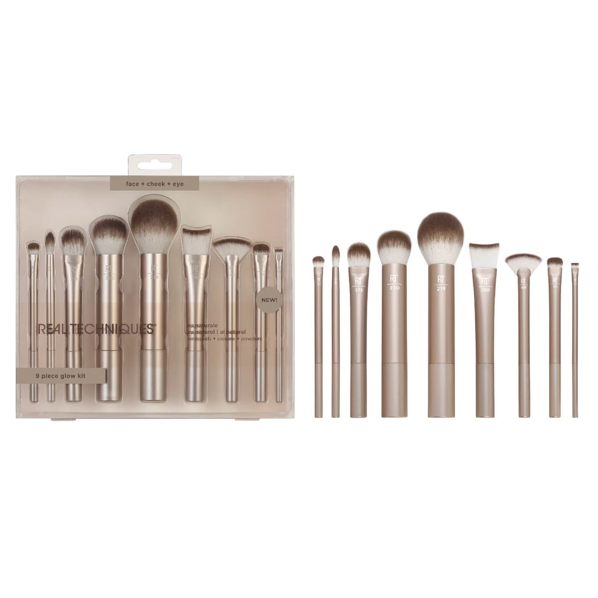 REAL TECHNIQUES Kit de Pinceaux - 9 Piece Glow Kit
