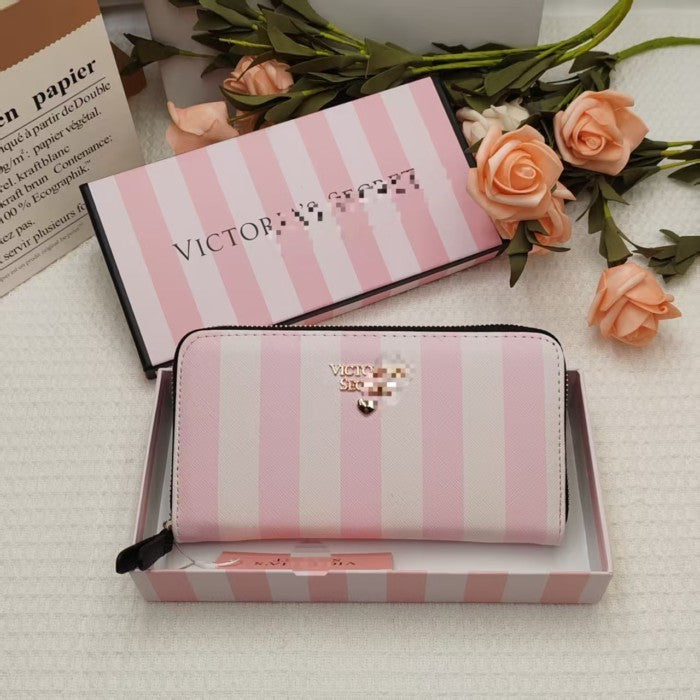 Victoria Secret porte monnaie grand format classic baby pink avec boite