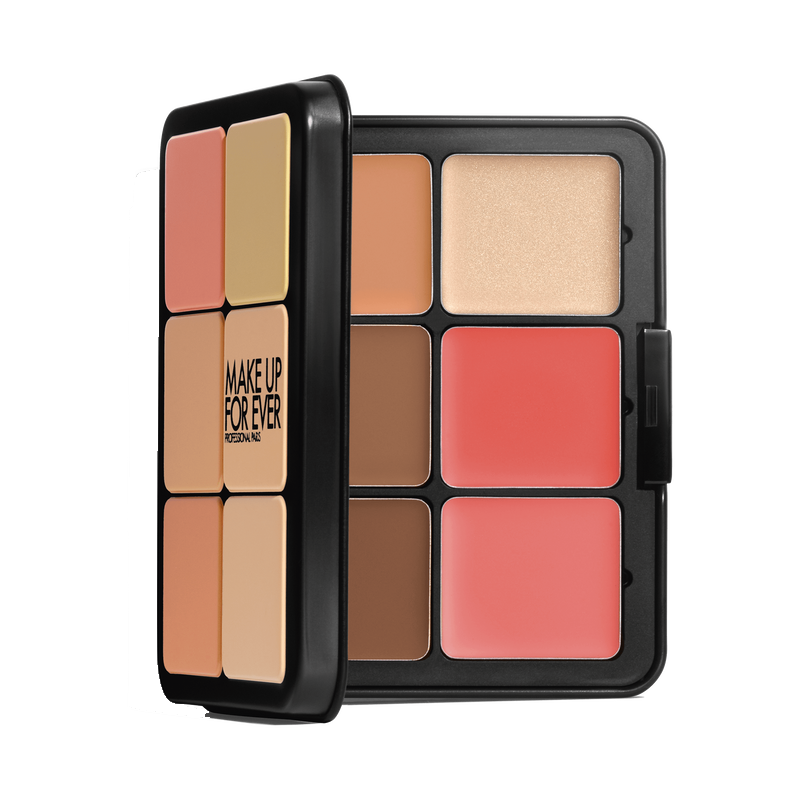 MAKEUP FOR EVER HD SKIN ALL-IN-ONE FACE PALETTE
Palette teint crème : fond de teint, correcteur & blush